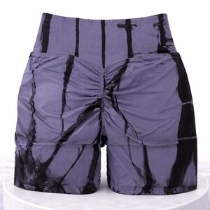Amazon Black Tie-Dye High Waist Women's Shorts